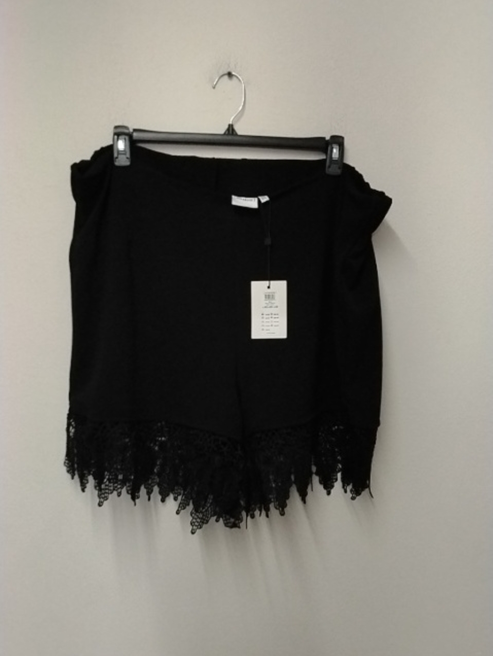Junarose Black Lace Trim Shorts